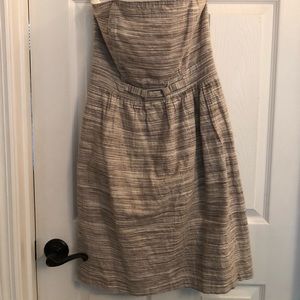 Size 6 linen strapless dress
